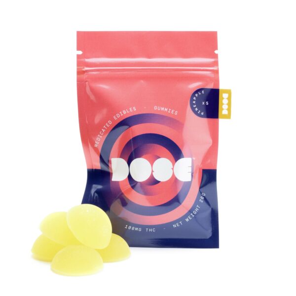 Dose Edibles Gummies – Pineapple | BC Weed Edible Canada