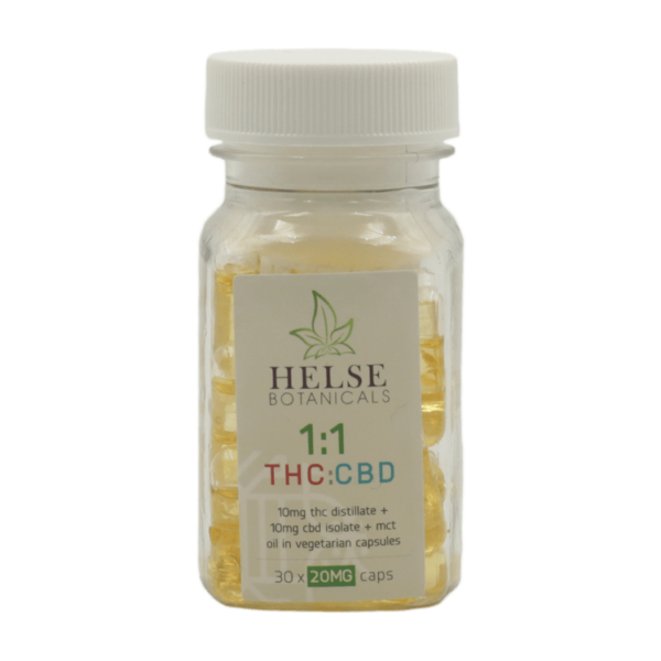 Helse Botanicals – 1:1 THC/CBD Capsules | BC Weed Edible Canada Helse Botanicals – 1:1 THC/CBD Capsules | BC Weed Edible Canada