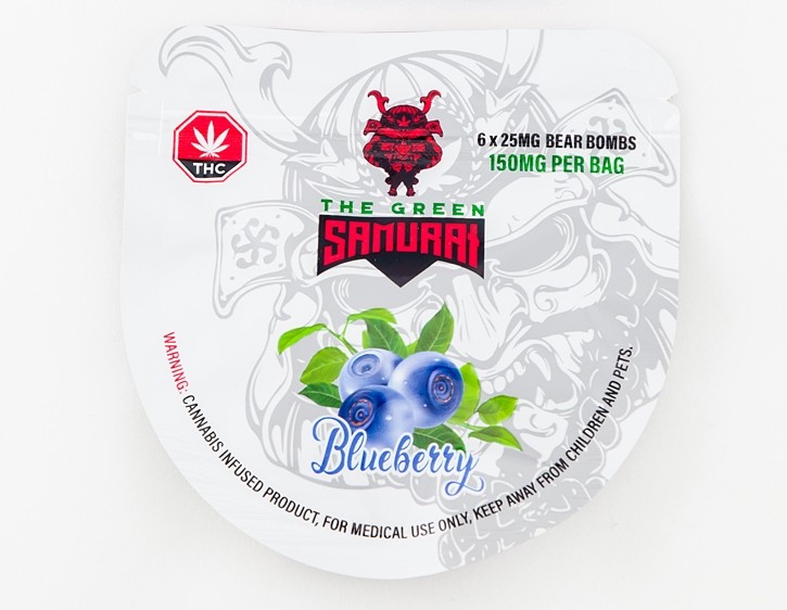 The Green Samurai – Blueberry Gummies – 150mg | BC Weed Edible Canada The Green Samurai – Blueberry Gummies – 150mg | BC Weed Edible Canada