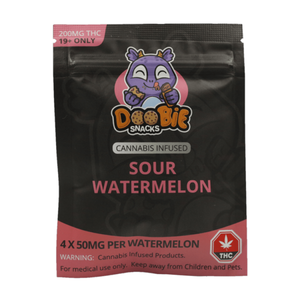 Doobie Snacks – CBD Sour Gummy Bears – 150mg CBD | BC Weed Edible Canada
